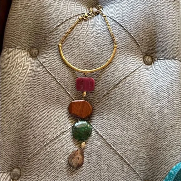 Chico's Originals Long Multi-Stone Statement Necklace - Picture 8 of 9